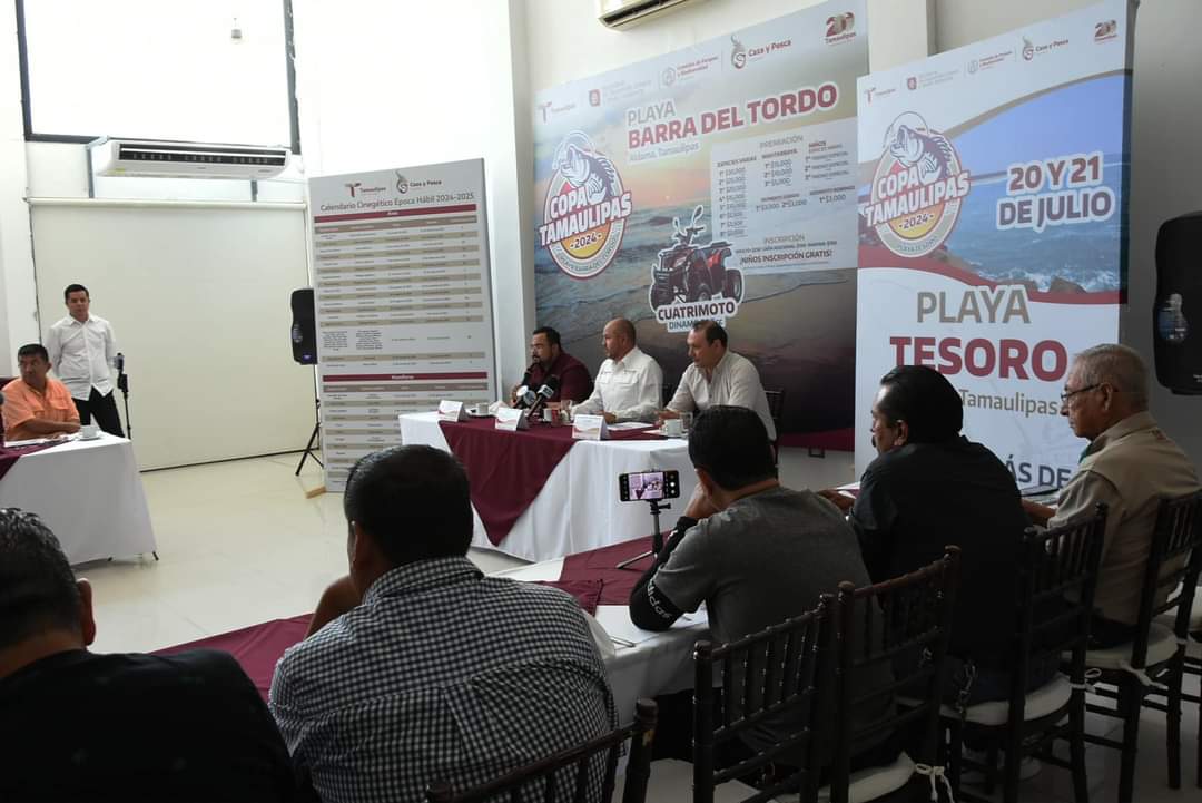 Anuncian la “Copa Tamaulipas 2024” de pesca en Playa Barra del Tordo