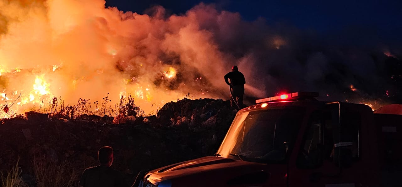 Incendio en Relleno Sanitario de Ciudad Victoria Casi Controlado