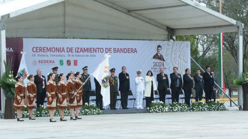 #CiudadVictoria | Se llevó a cabo la Ceremonia Cívica de Honores a la bandera, por parte del gobernador del estado