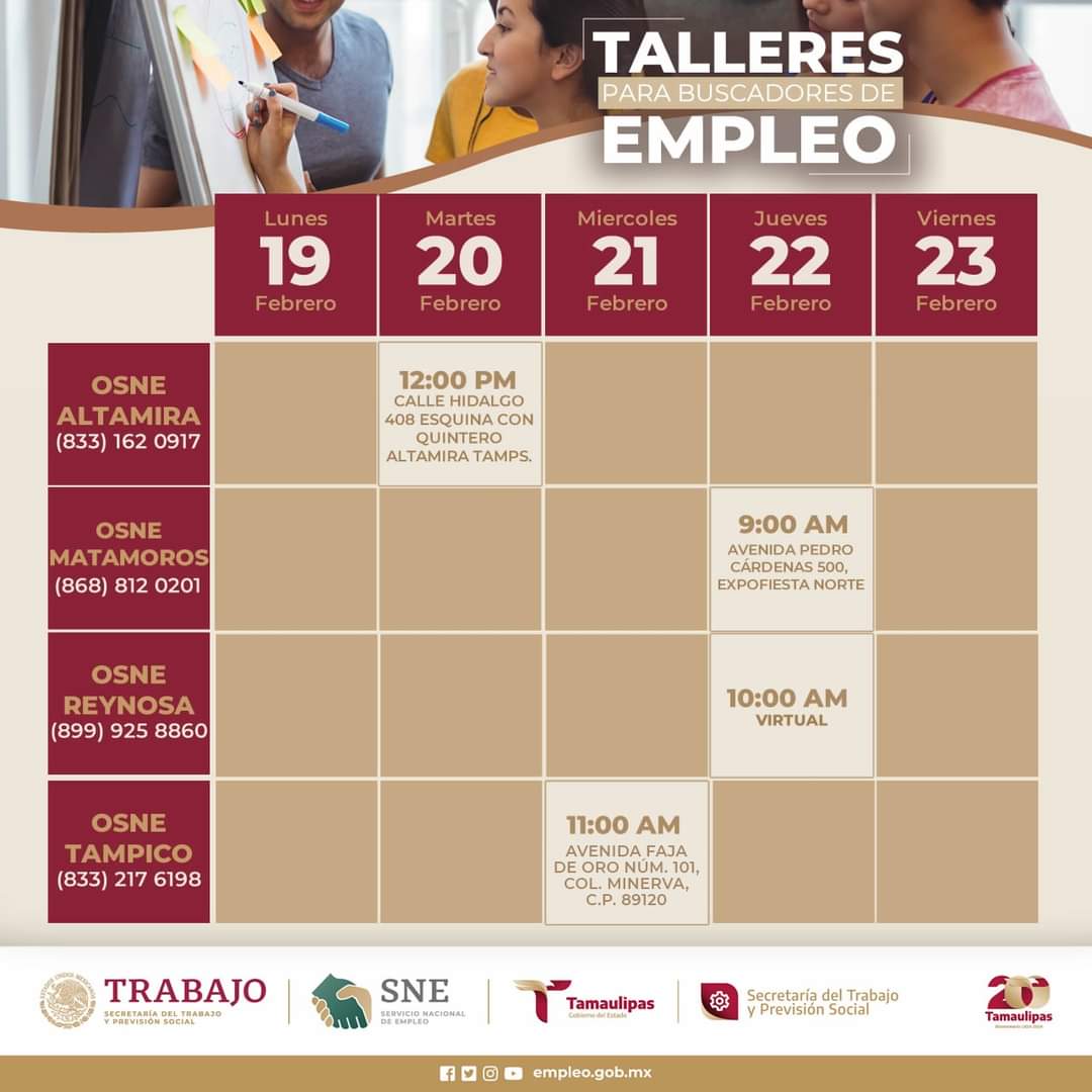 #Tamaulipas | ¿Estás en busca de trabajo? 💼✅