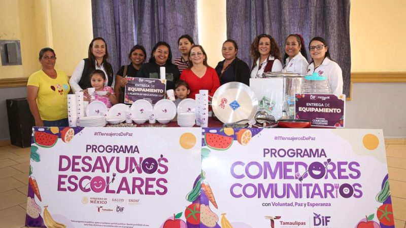 DIF Tamaulipas entrega de equipamiento a los desayunadores escolares y comedores comunitarios en el municipio de Altamira