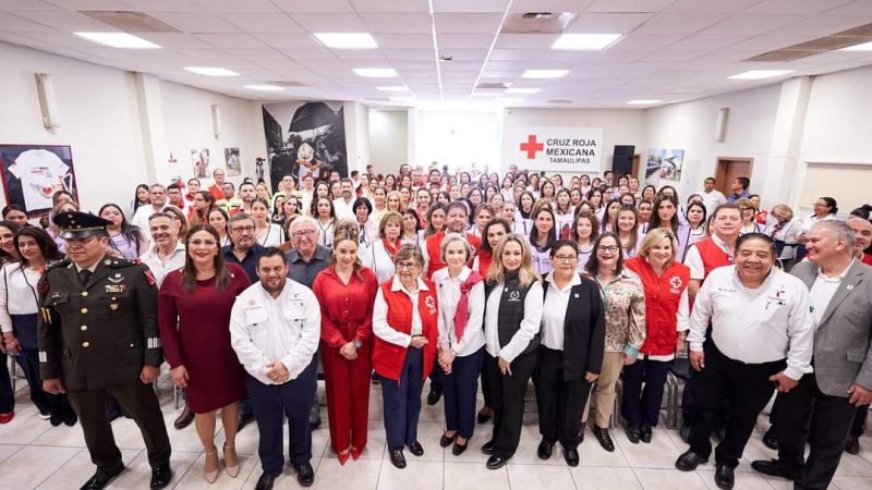 La Presidenta del DIF en Tamaulipas inauguró oficialmente la Colecta Anual de la Cruz Roja Mexicana 2024 en el estado