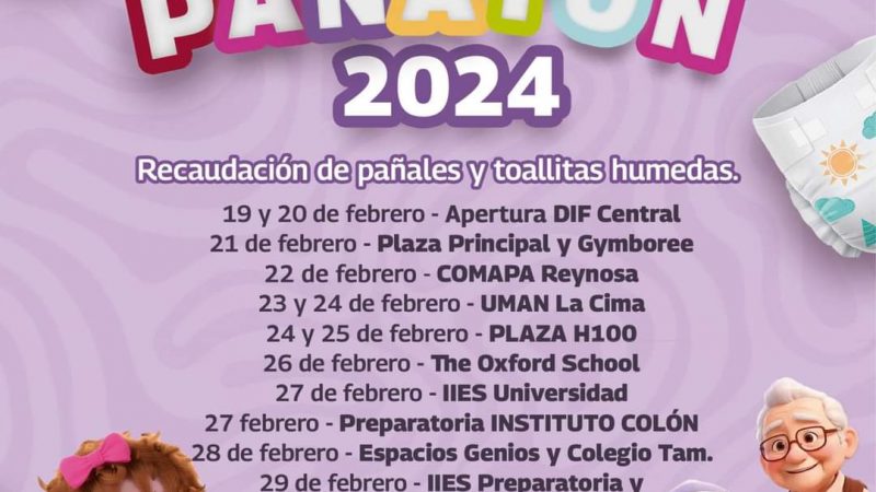 El Gobierno de Reynosa invita a la ciudadanía a participar en el Pañatón 2024