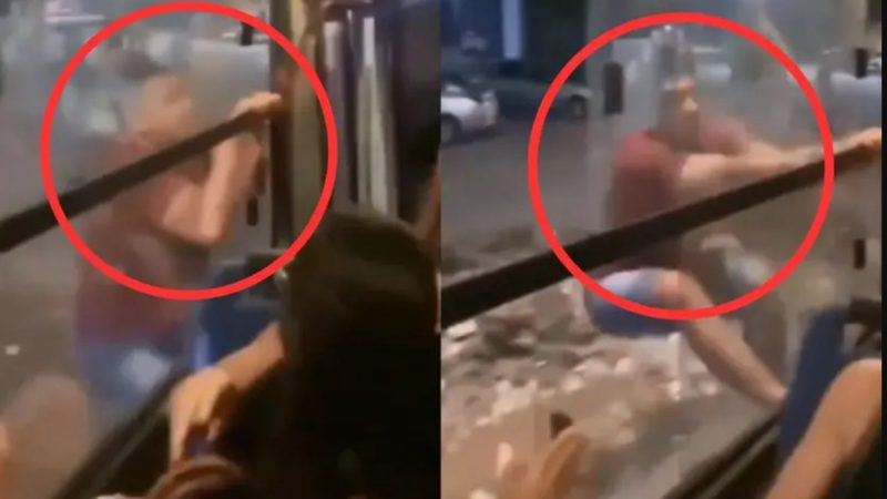 #Viral | Hombre persigue a su novia infiel a bordo de un camión en movimiento