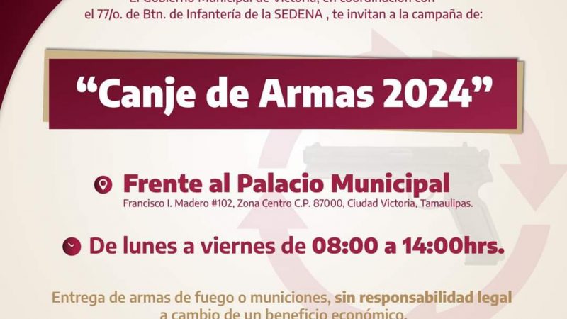 Canje de armas 2024 en Victoria»