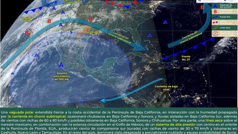 Pronóstico del tiempo en Tamaulipas 27 Febrero 2024