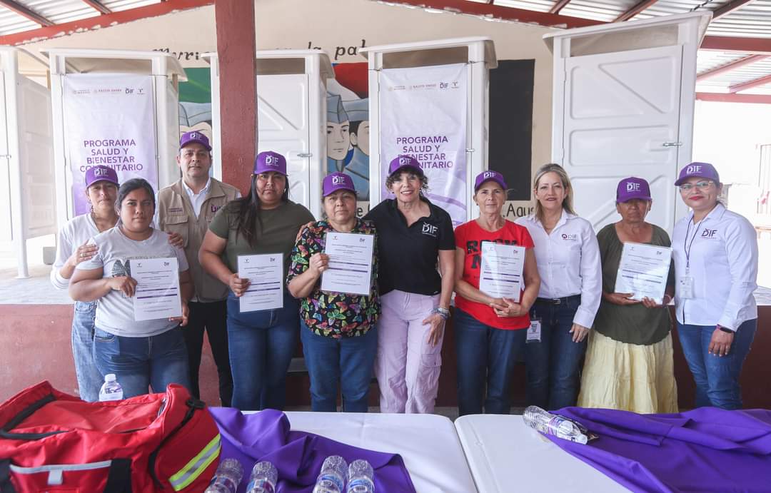Sistema DIF Tamaulipas entrego 32 sanitarios en ejido de Matamoros