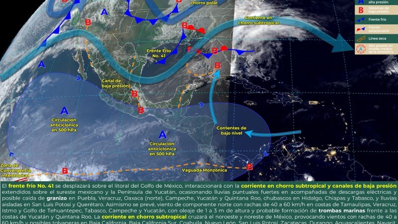 Pronóstico del tiempo para Tamaulipas 23 MARZO 2024