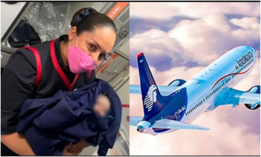 Increíble suceso a bordo de un vuelo de Aeroméxico: ¡Nace un bebé en pleno vuelo!
