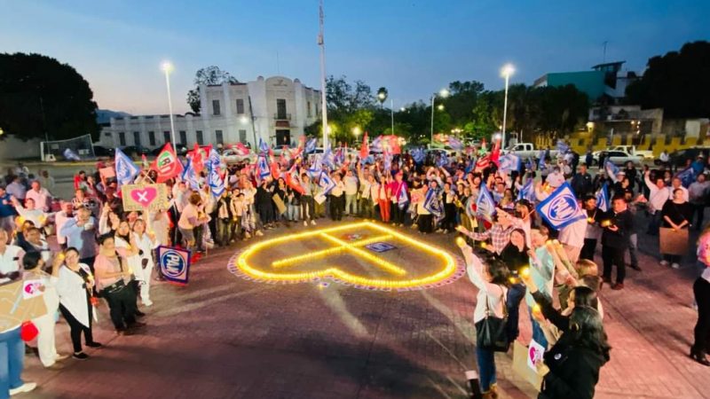 Militantes del PAN y PRI en Victoria muestran su respaldo a la candidatura de Xóchitl Gálvez