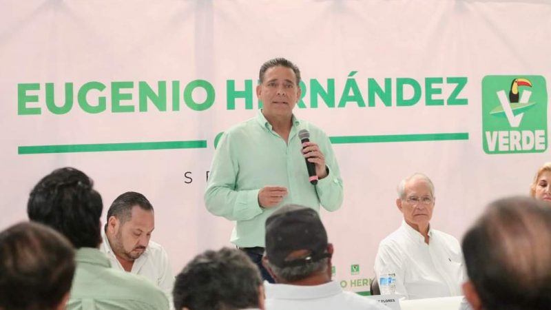 Eugenio «Geño» Hernández Flores Promueve Desarrollo Infraestructural en Encuentro con Constructores