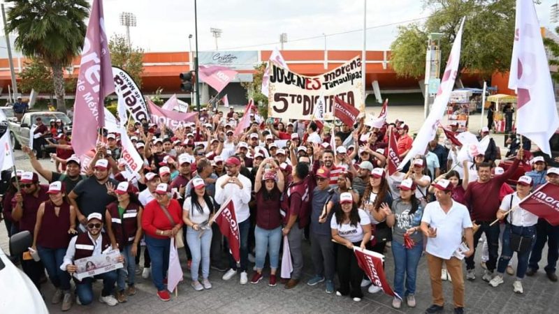 Olga Sosa encabeza brigada en Ciudad Victoria para promover proyecto de nación de Claudia Sheinbaum