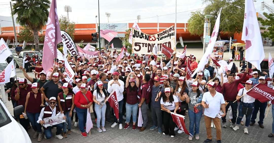 Olga Sosa encabeza brigada en Ciudad Victoria para promover proyecto de nación de Claudia Sheinbaum