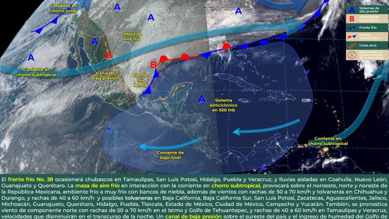 Pronóstico del tiempo para Tamaulipas 1 Marzo 2024
