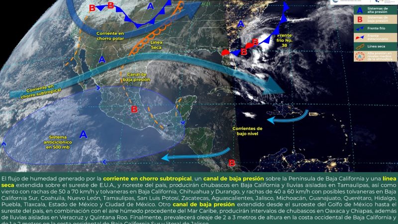 Pronóstico del tiempo para Tamaulipas 4 Marzo 2024