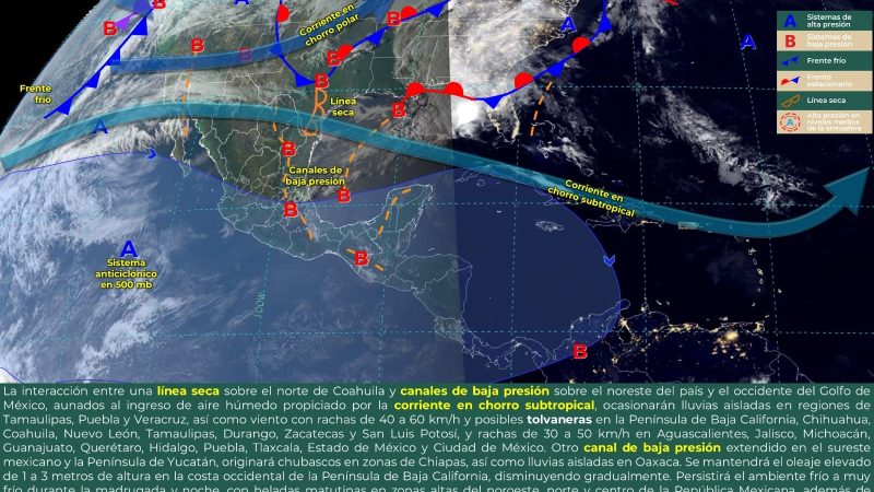 Pronóstico del tiempo para Tamaulipas 6 Marzo 2024