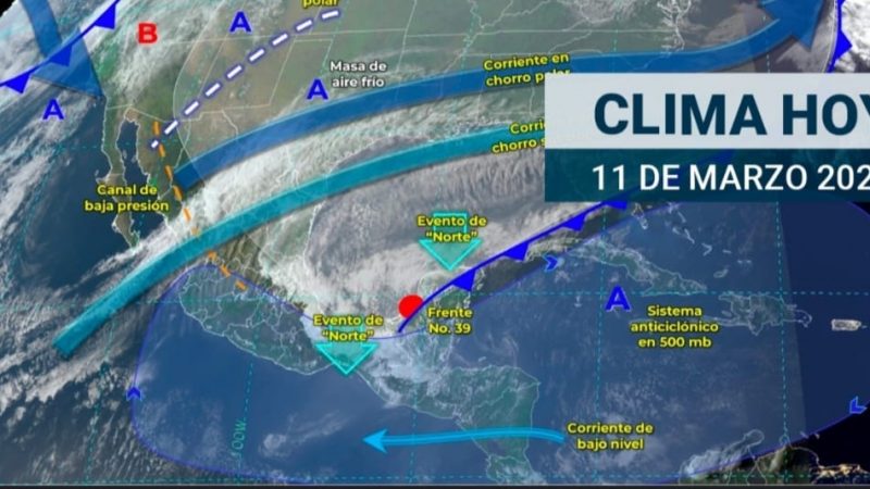 Pronóstico del tiempo para Tamaulipas 11 Marzo 2024