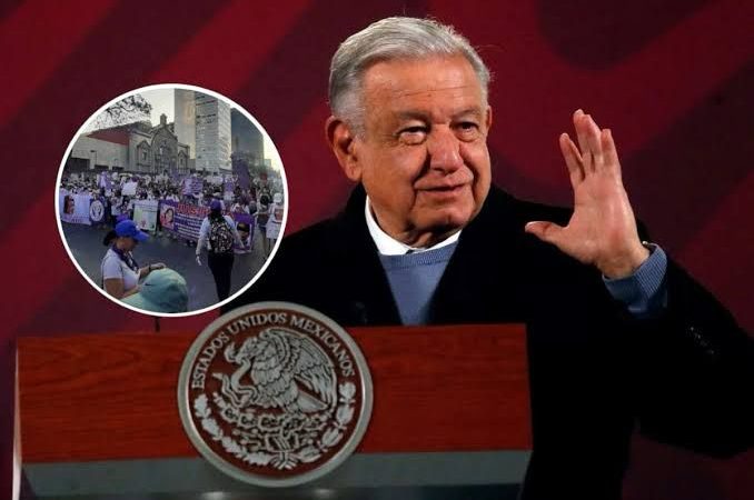 AMLO afirma que la manifestación del 8M transcurrió en calma, a pesar de los incidentes violentos contra mujeres