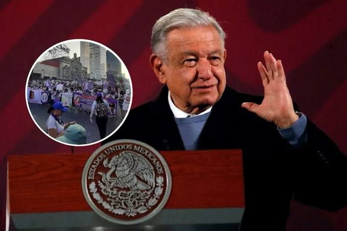 AMLO afirma que la manifestación del 8M transcurrió en calma, a pesar de los incidentes violentos contra mujeres