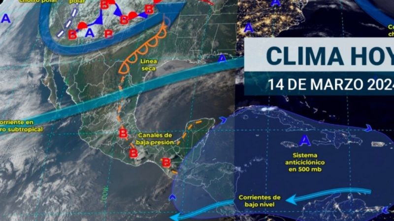 Pronóstico del tiempo para Tamaulipas 14 Marzo 2024