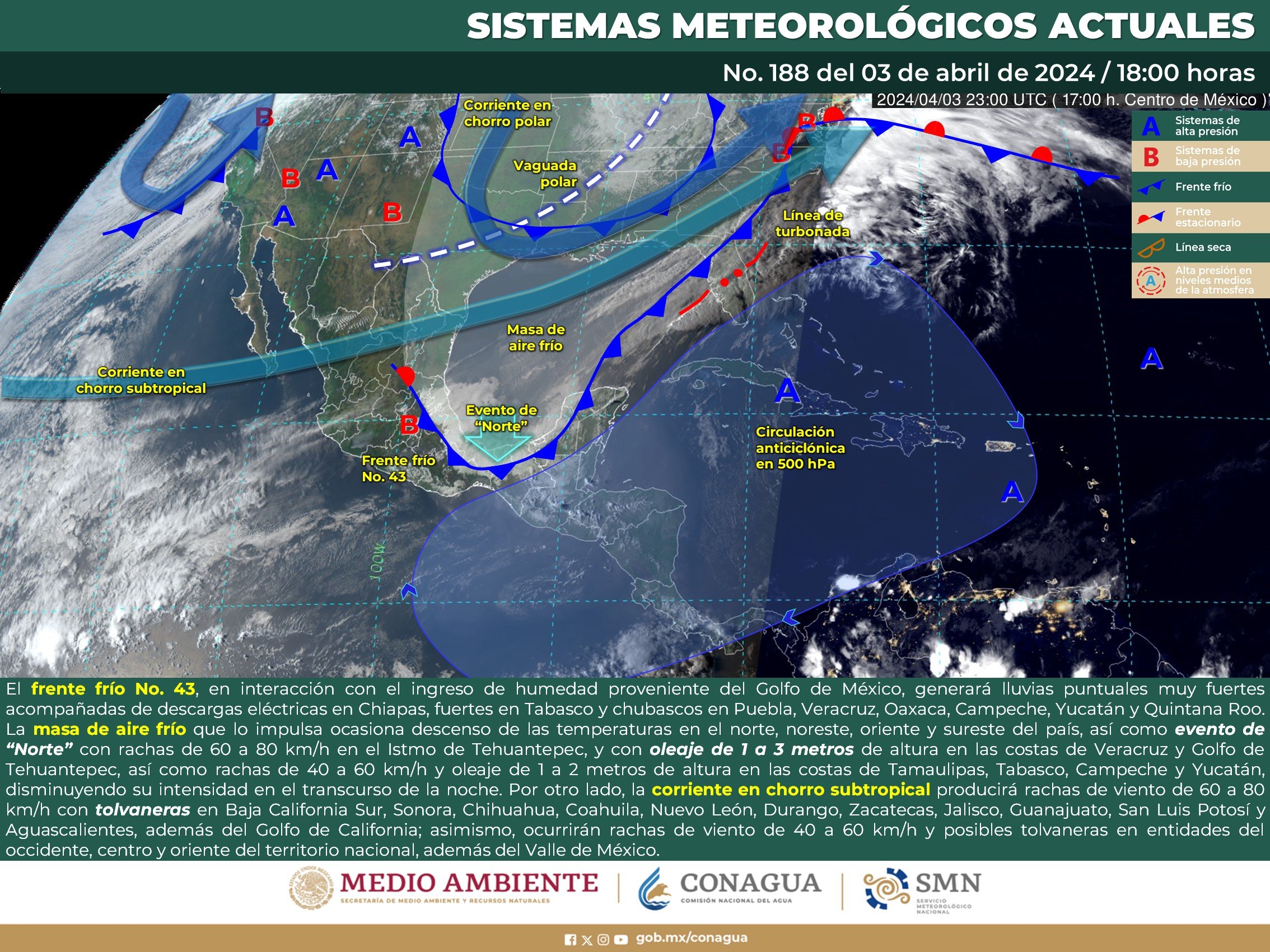 Pronóstico del tiempo para Tamaulipas 4 Marzo 2024
