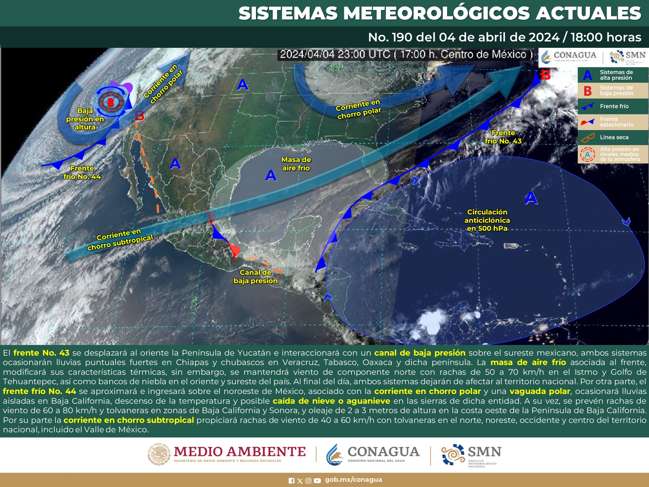 Pronóstico del tiempo para Tamaulipas 5 Abril 2024