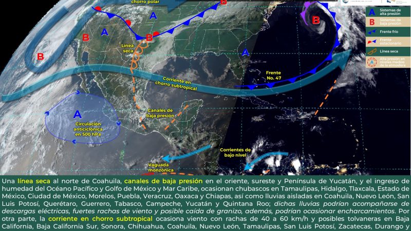 Pronóstico del tiempo para Tamaulipas 24 Abril 2024