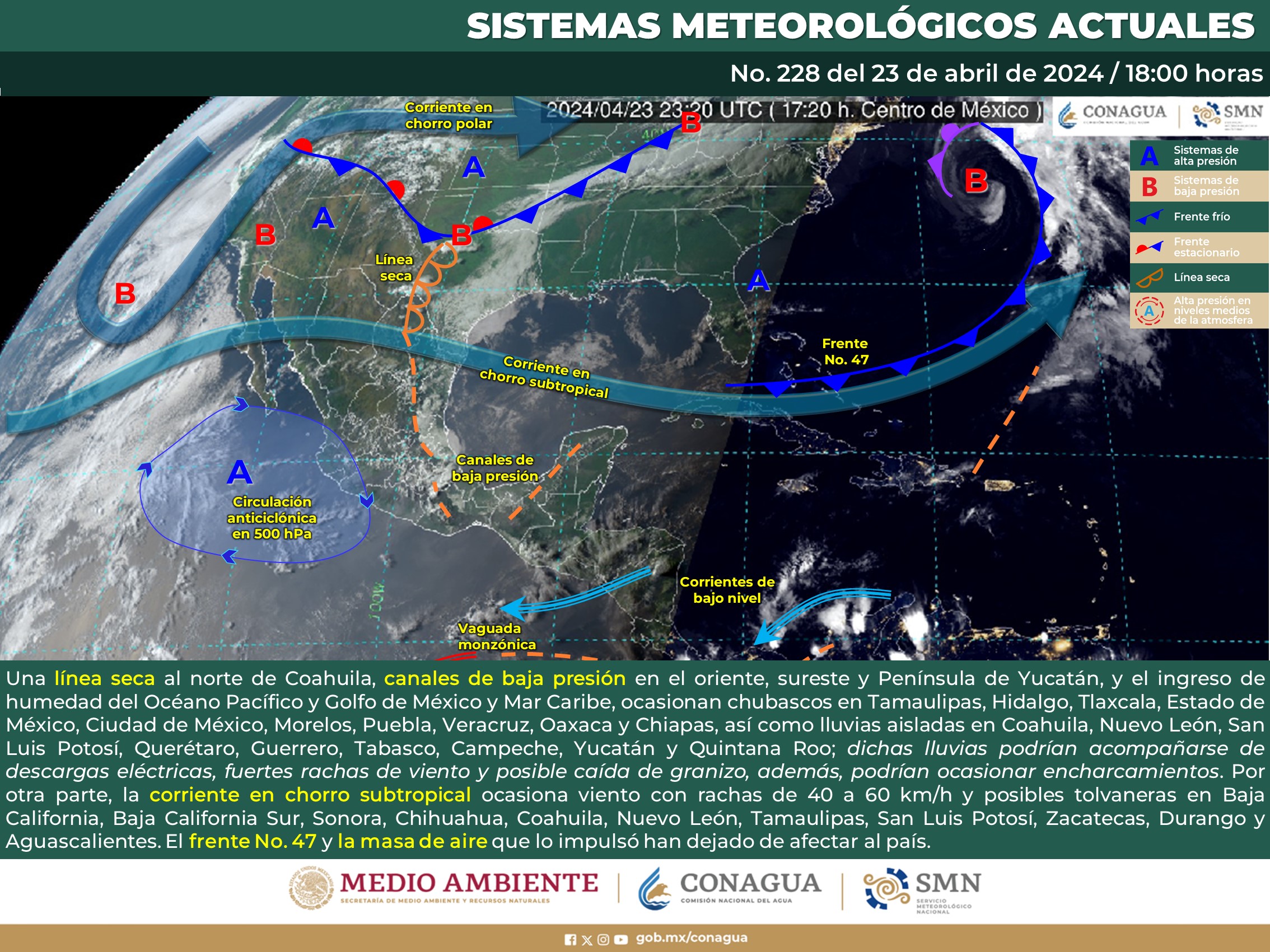 Pronóstico del tiempo para Tamaulipas 24 Abril 2024