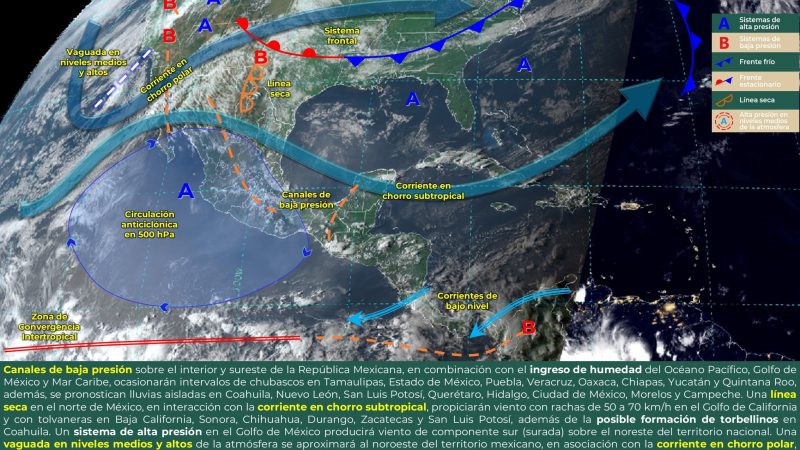 Pronóstico del tiempo para Tamaulipas 25 Abril 2024