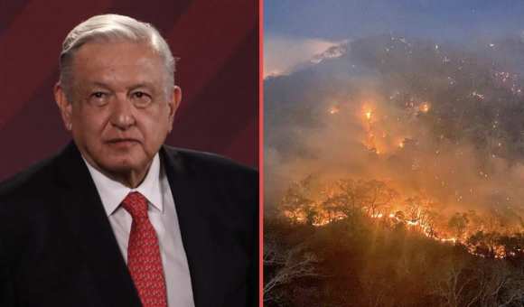 López Obrador acusa a opositores de usar incendios forestales para atacarlo