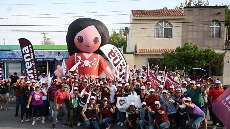 Olga Sosa, respaldada por la fuerza y entusiasmo de la juventud en Ciudad Victoria
