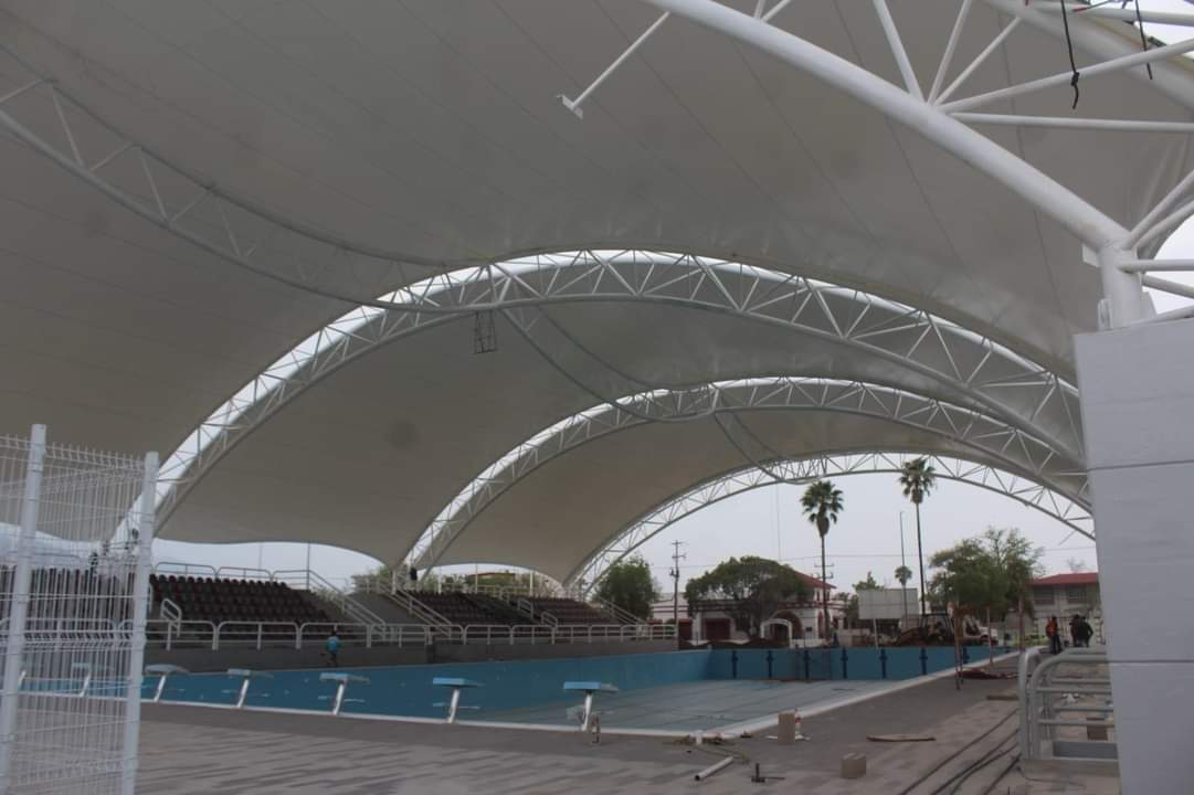 Remodelación en la alberca de la Unidad Deportiva Adolfo Ruiz Cortines está cerca de su conclusión