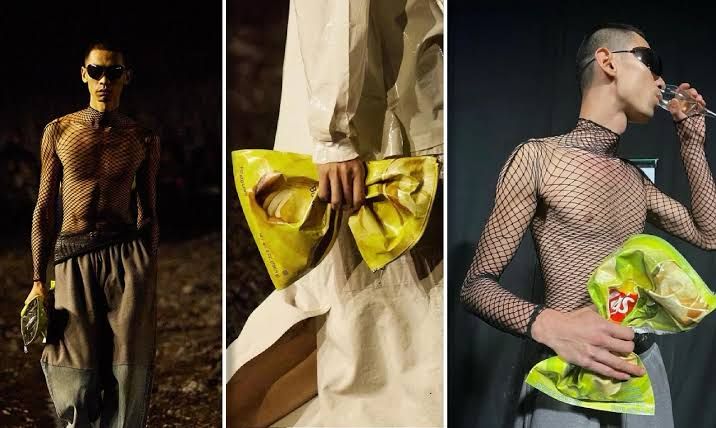 Balenciaga desata polémica con su nueva colección de bolsas de papas fritas convertidas en accesorios de moda
