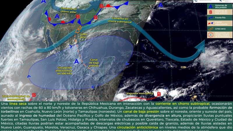 Pronóstico del tiempo para Tamaulipas 9 Mayo 2024