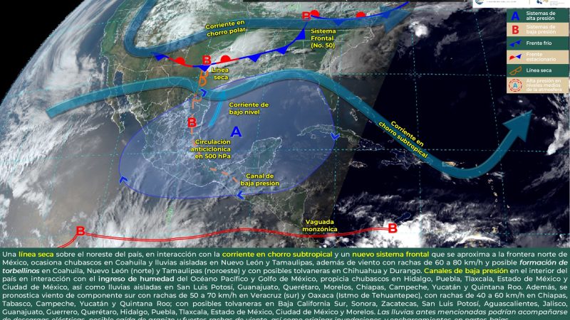 Pronóstico del tiempo para Tamaulipas 10 Mayo 2024