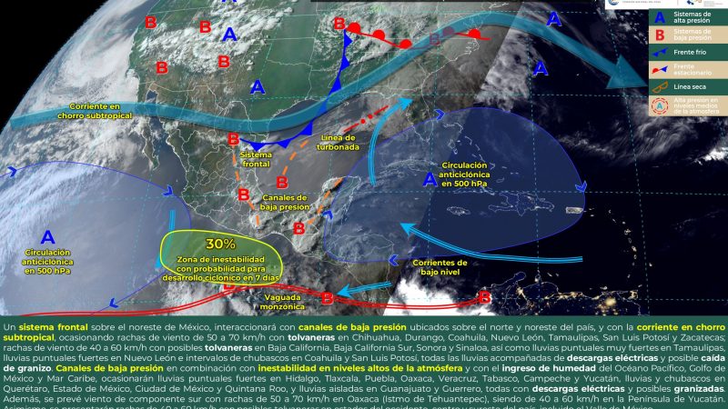 Altas temperaturas y lluvias, es el pronóstico para este miércoles en Tamaulipas