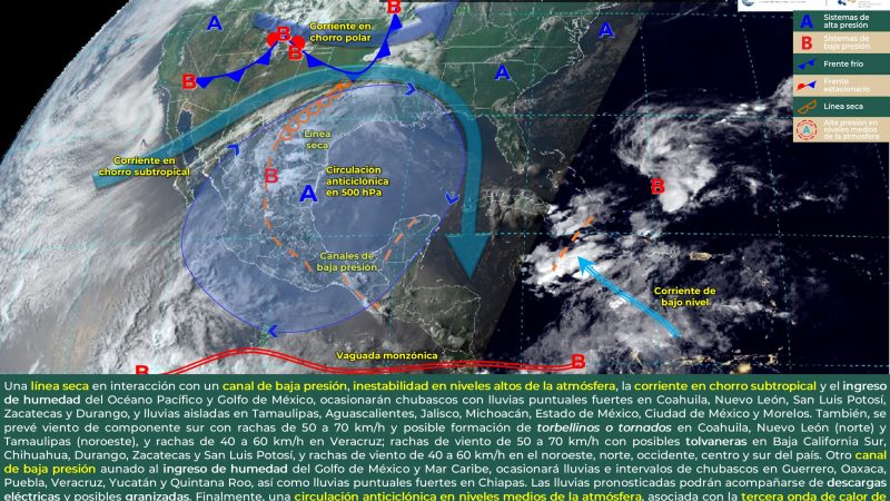 Pronóstico del tiempo para Tamaulipas 21 Mayo 2024