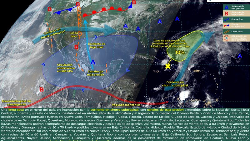 Pronóstico del tiempo para Tamaulipas 24 Mayo 2024