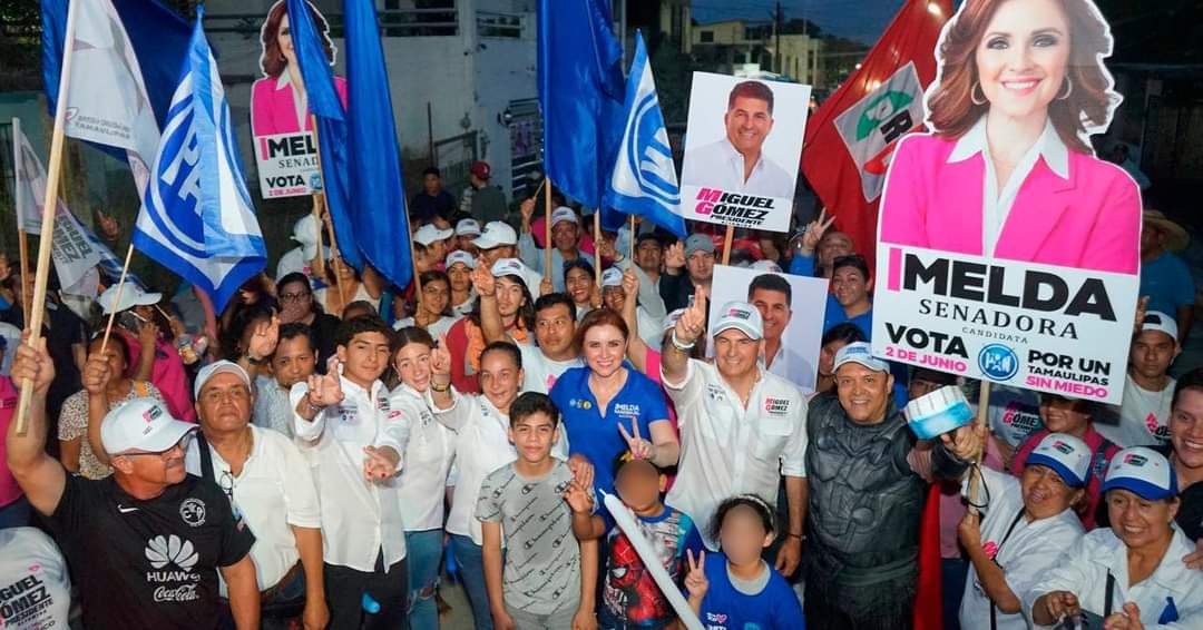 Imelda Sanmiguel recorre colonia Los Almendros junto al próximo alcalde de Altamira
