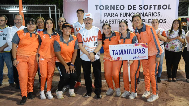 Inaugura el rector Dámaso Anaya el Torneo de softbol para Funcionarios, Maestros y Empleados de la UAT