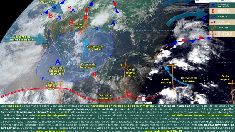 Pronóstico del tiempo para Tamaulipas 4 Junio 2024