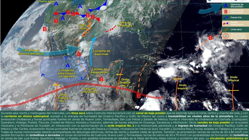 Pronóstico del tiempo para Tamaulipas 5 Junio 2024