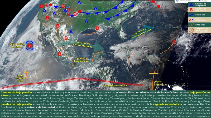Pronóstico del tiempo para Tamaulipas 7 Junio 2024