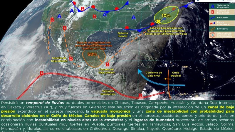 Pronóstico del tiempo para Tamaulipas 15 Junio 2024