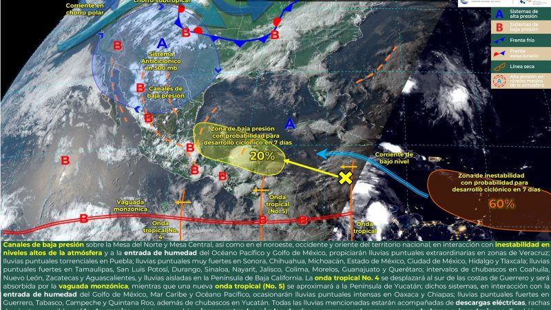 Pronóstico del tiempo para Tamaulipas 27 Junio 2024