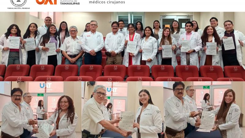 Entrega la UAT en Matamoros acta profesional a médicos cirujanos