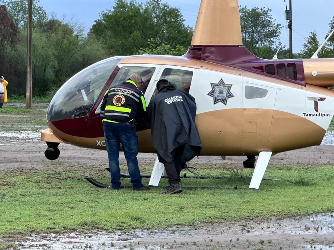 Implementan evacuación aérea en Tamaulipas ante la creciente del Río Purificación