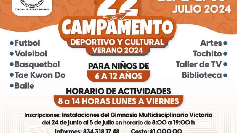 Invita UAT a vivir el Campamento de Verano Infantil 2024