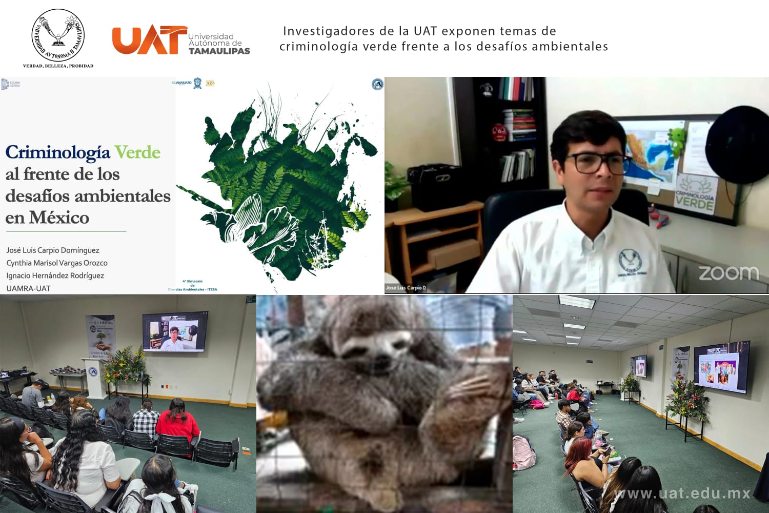 Investigadores de la UAT exponen temas de criminología verde en simposio de ciencias ambientales
