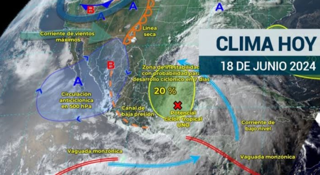 Pronóstico del tiempo para Tamaulipas 18 Junio 2024